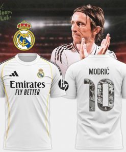 Luka Modrić Mens Home Jersey 25/26 White