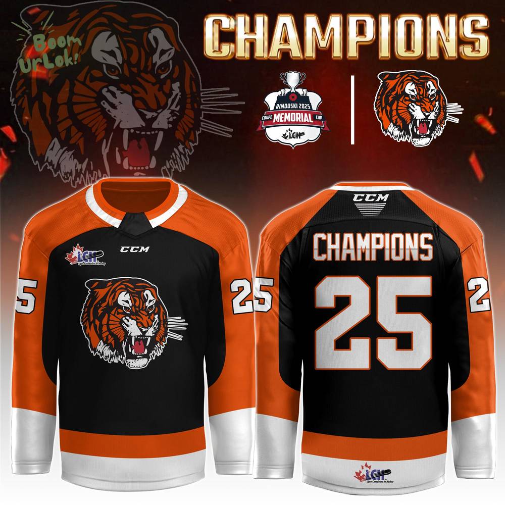 Medicine Hat Tigers Jersey Champions Memorial Cup 2025 Editions Limited Medicine Hat Tigers Jersey Champions Memorial Cup 2025 Editions Limited