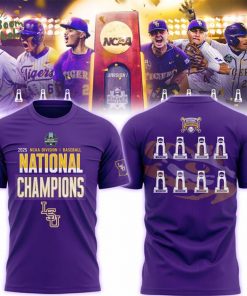 Men’s LSU Tigers 2025 NCAA Baseball Men’s College World Series Champions T-Shirt