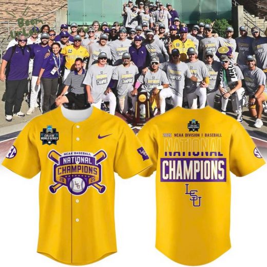 Men’s Nike Gold LSU Tigers College Limited Baseball Jersey
