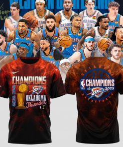 OKlahoma City Thunder NBA Champions 2025 T-shirt Neon