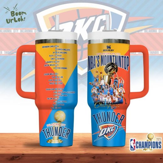 Oklahoma City Thunder | 2025 NBA Champions 40oz Tumbler With Handle NY