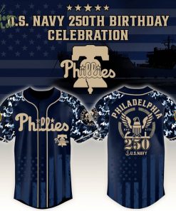 Philadelphia Phillies x US Navy 250th Birthday Edition-3D Baseball Jersey