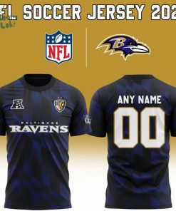 Ravens NFL 2025 “Football x Football” Soccer Shirt- Custom
