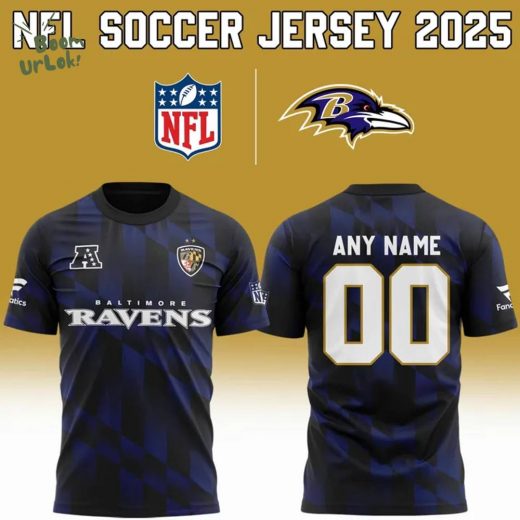 Ravens NFL 2025 “Football x Football” Soccer Shirt- Custom