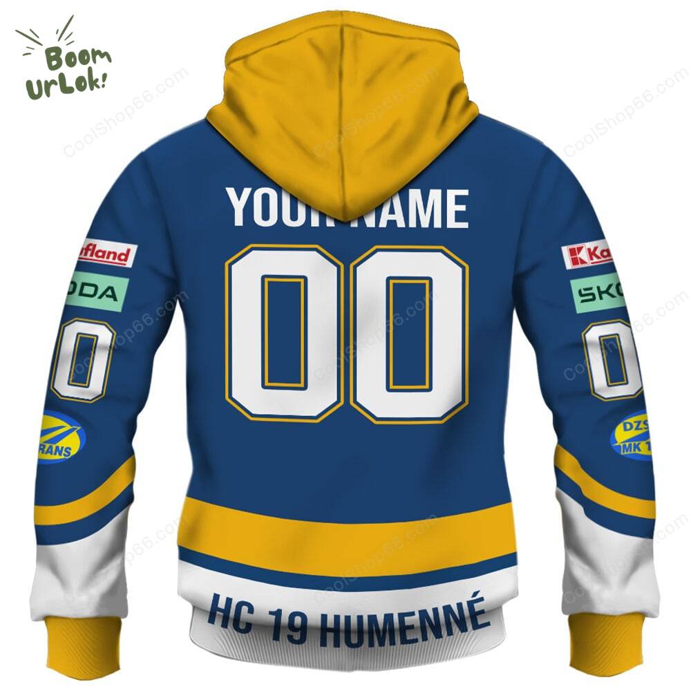 Slovak Extraliga HC 19 Humenne Jersey Style Hoodie Slovak Extraliga HC 19 Humenne Jersey Style Hoodie