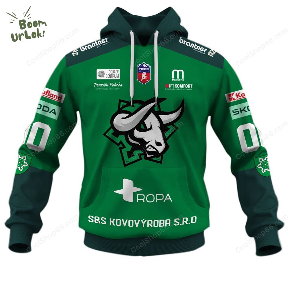 Slovak Extraliga HC Nove Zamky Jersey Style Hoodie Slovak Extraliga HC Nove Zamky Jersey Style Hoodie