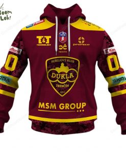 Slovak Extraliga HK Dukla Trencin Jersey Style Hoodie