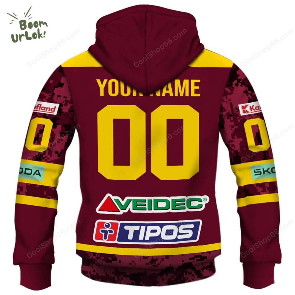 Slovak Extraliga HK Dukla Trencin Jersey Style Hoodie Slovak Extraliga HK Dukla Trencin Jersey Style Hoodie