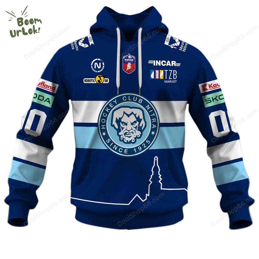 Slovak Extraliga HK Nitra Jersey Style Hoodie Slovak Extraliga HK Nitra Jersey Style Hoodie