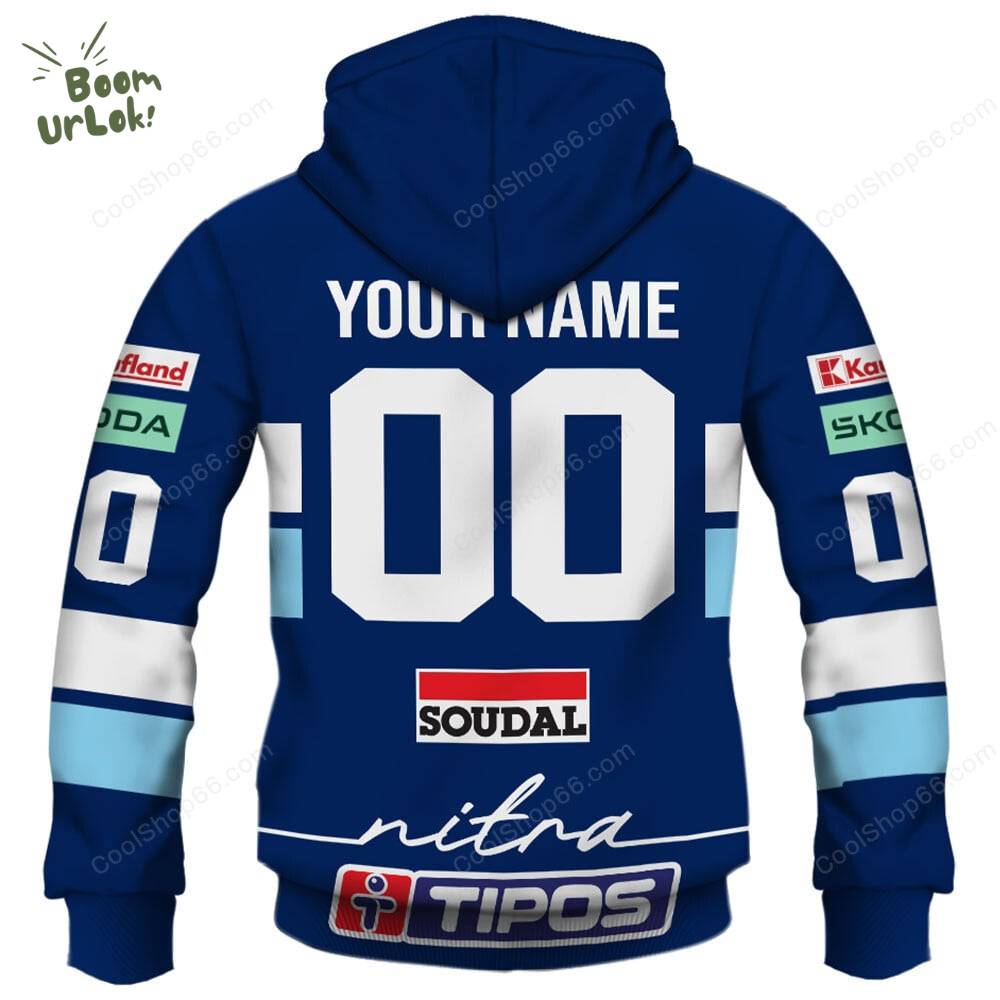 Slovak Extraliga HK Nitra Jersey Style Hoodie Slovak Extraliga HK Nitra Jersey Style Hoodie