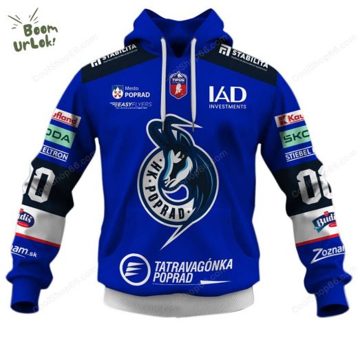 Slovak Extraliga HK Poprad Jersey Style Hoodie