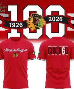 Special New 100th Anniversary Chicago Blackhawks T-Shirt