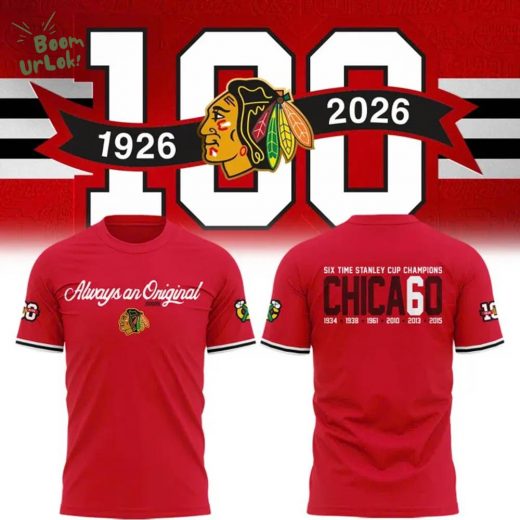 Special New 100th Anniversary Chicago Blackhawks T-Shirt