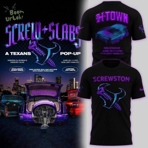 Special New Exclusive DJ Screw x Houston Texans Tshirt