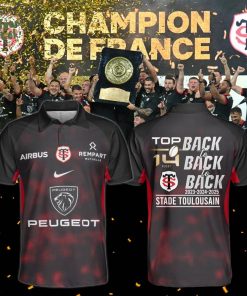 Stade Toulousain Champions 2025 Back To Back To Back Polo Shirt