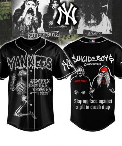 Yankees x Suicideboys Broken Just Lay Me Down In My Grave Personalized Baseball Jersey