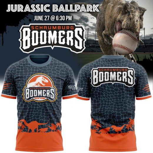Limited Edition Schaumburg Boomers Jurassic Ballpark T-Shirt 2025
