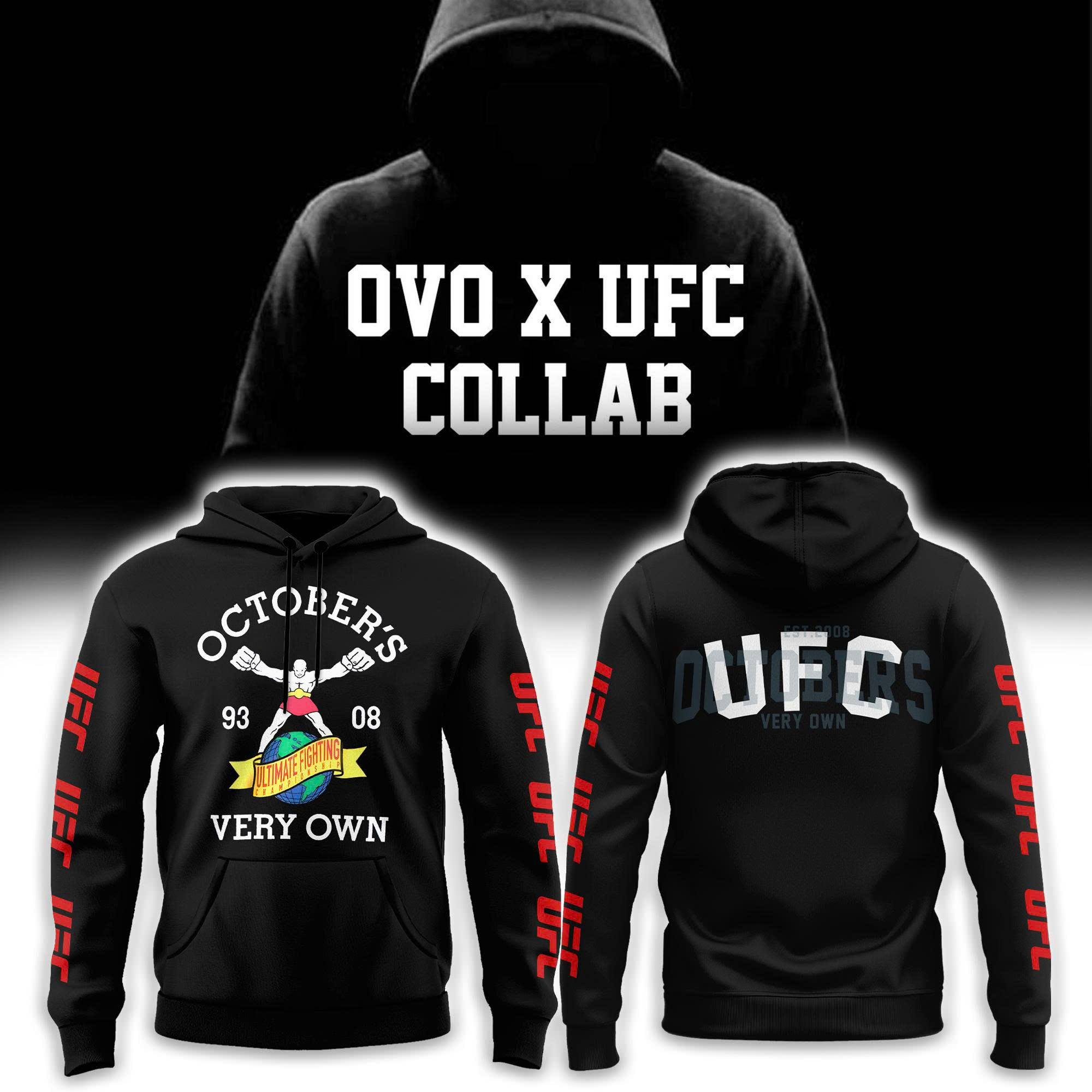 OVO x UFC Collab Hoodie OVO x UFC Collab Hoodie