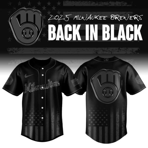 Limited Edition Milwaukee Brewers Black Flag Jersey