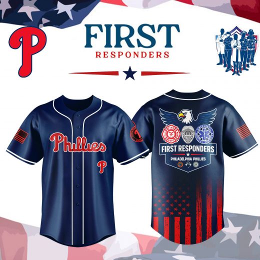 Philadelphia Phillies x First Responders Night Jersey 2025 Editons Limited-3D Baseball Jersey