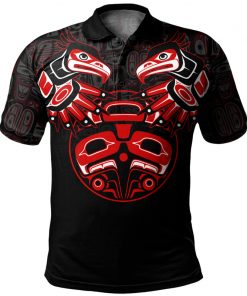 Canada Polo Shirt Haida Twin Ravens