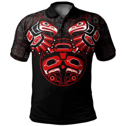 Canada Polo Shirt Haida Twin Ravens