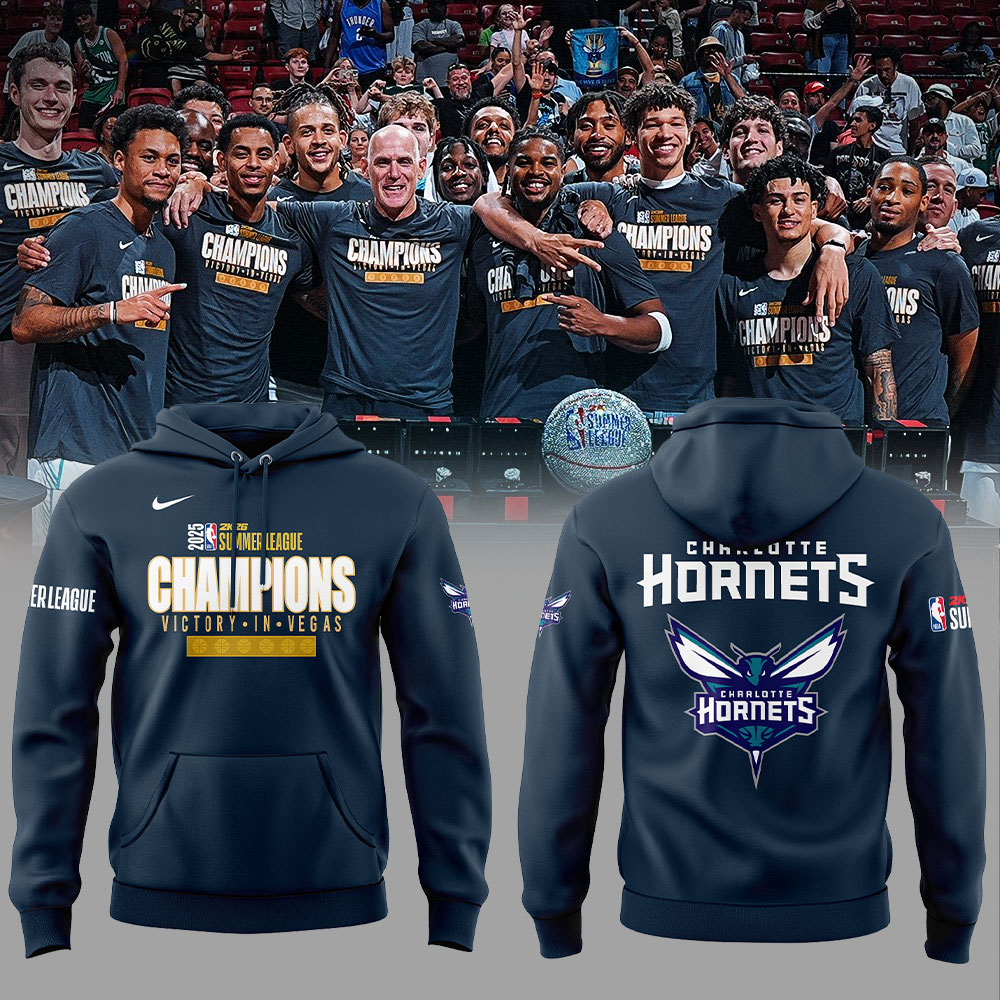 Limited Edition Charlotte Hornets WINNERS OF THE SUMMER Champions Hoodie Limited Edition Charlotte Hornets WINNERS OF THE SUMMER Champions Hoodie