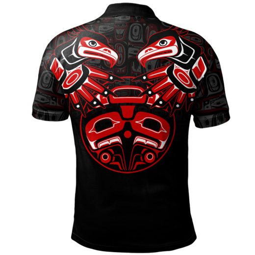 Canada Polo Shirt Haida Twin Ravens