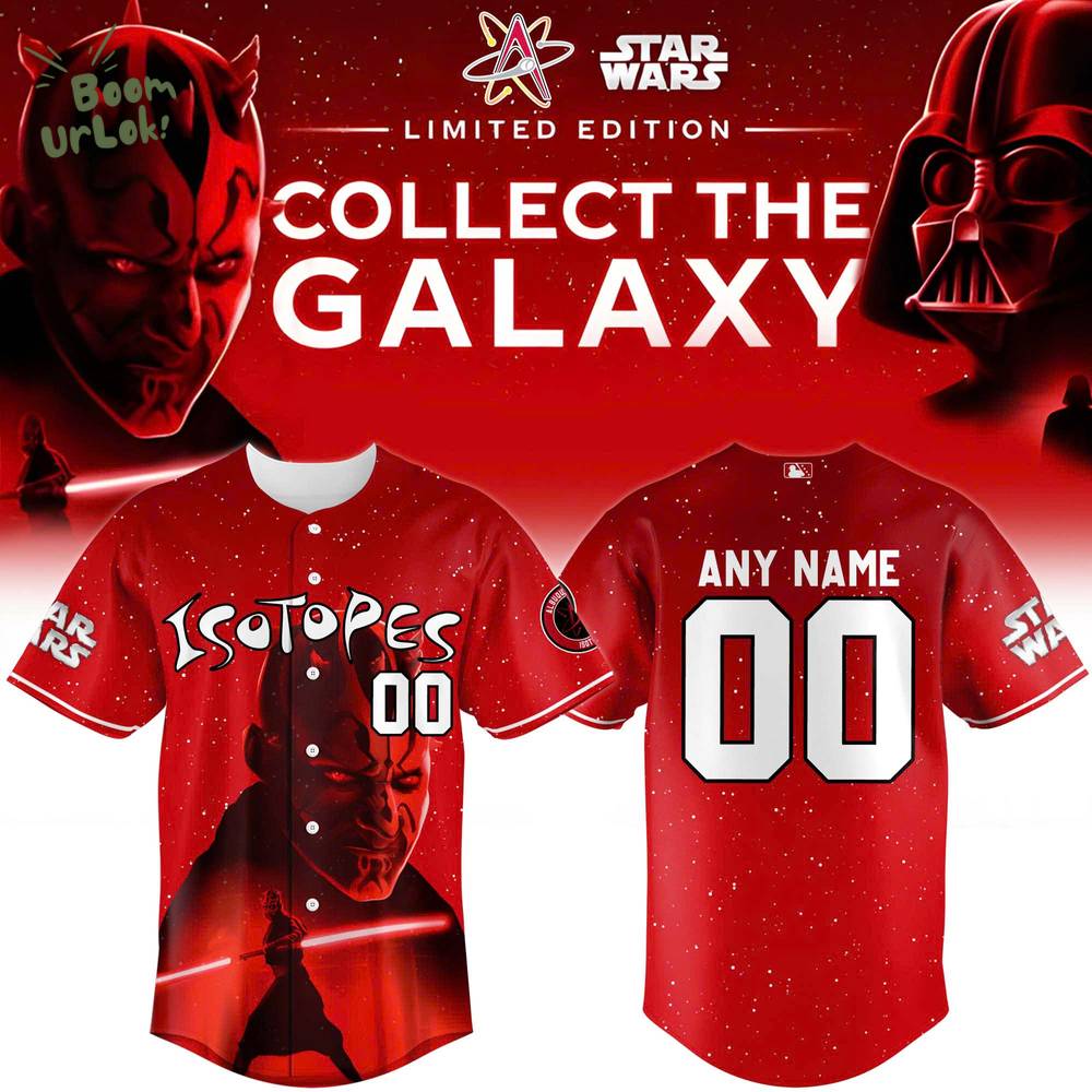 Albuquerque Isotopes x Star Wars Baseball Jersey 2025 Darth Maul Albuquerque Isotopes x Star Wars Baseball Jersey 2025 Darth Maul
