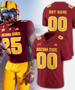 Arizona State Sun Devils Uniform New Red Football Jersey