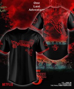 Atlanta Braves x sƃuᴉɥʇ ɹǝƃuɐɹʇs one last adventure Jersey
