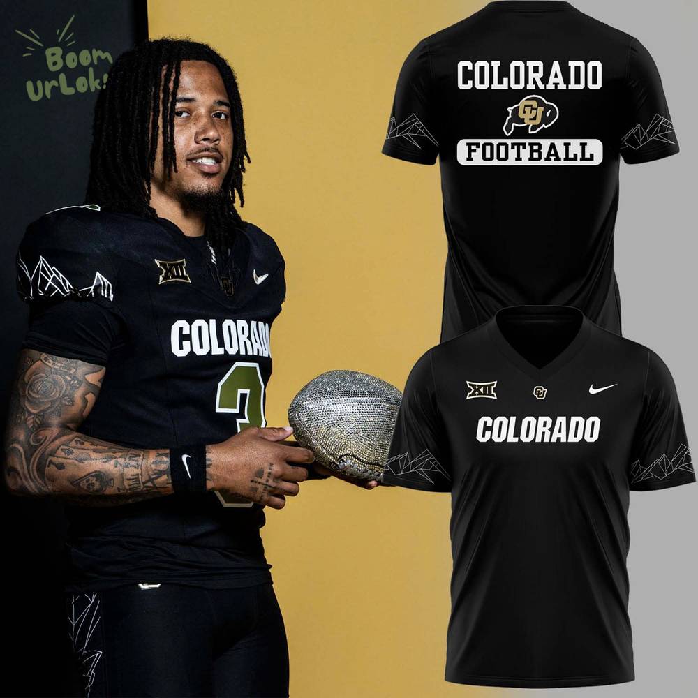 Black Colorado Buffaloes Football Team Logo T-Shirt - Limited Edition Black Colorado Buffaloes Football Team Logo T-Shirt - Limited Edition