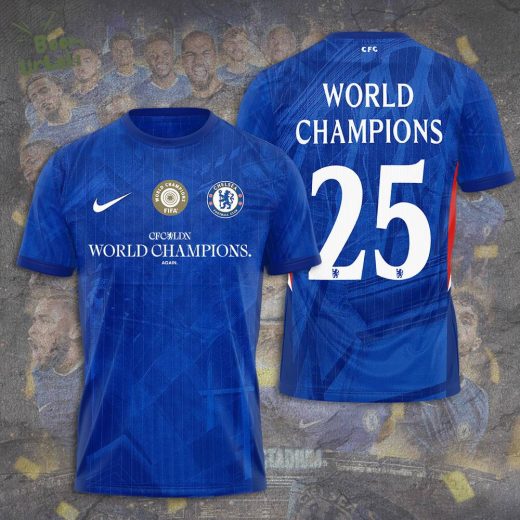 Chelsea First Europe, Now The World Champions Shirt