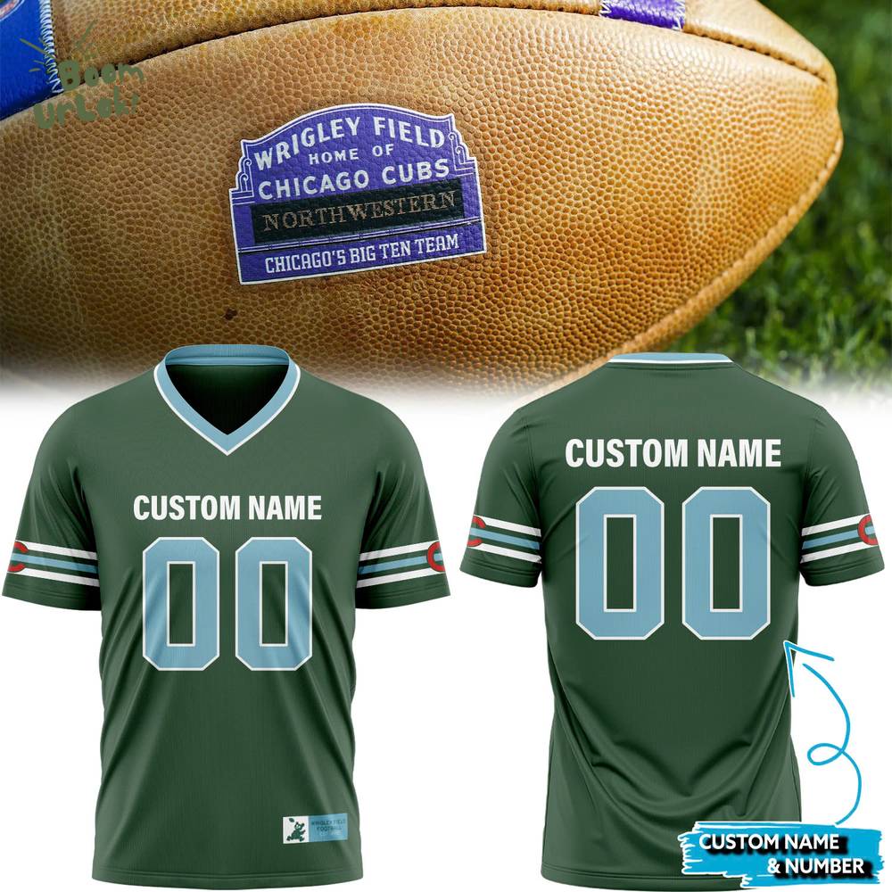 Chicago Cubs Wrigley Field Football Custom Shirt- Special Edition Chicago Cubs Wrigley Field Football Custom Shirt- Special Edition