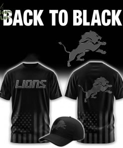 Detroit Lions Black 2025 3D Unisex T-Shirt