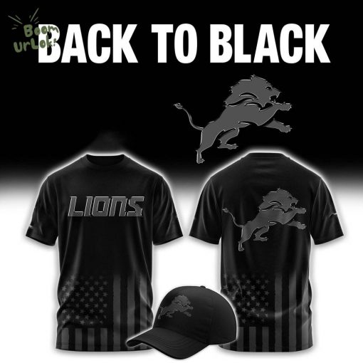Detroit Lions Black 2025 3D Unisex T-Shirt