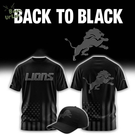 Detroit Lions Black 2025 3D Unisex T-Shirt