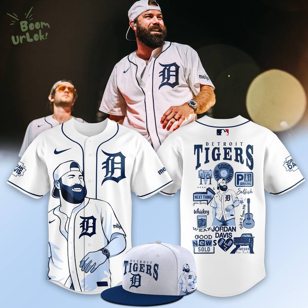 Detroit Tigers X Jordan Davis Music Baseball Jersey Detroit Tigers X Jordan Davis Music Baseball Jersey
