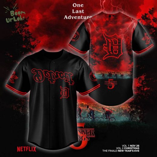 Detroit Tigers X Sƃuᴉɥʇ ɹǝƃuɐɹʇs One Last Adventure Jersey
