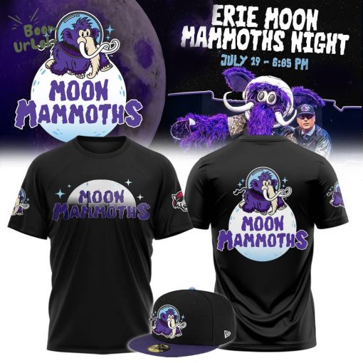 Erie SeaWolves BR Moon Mammoths Primary Black Tee