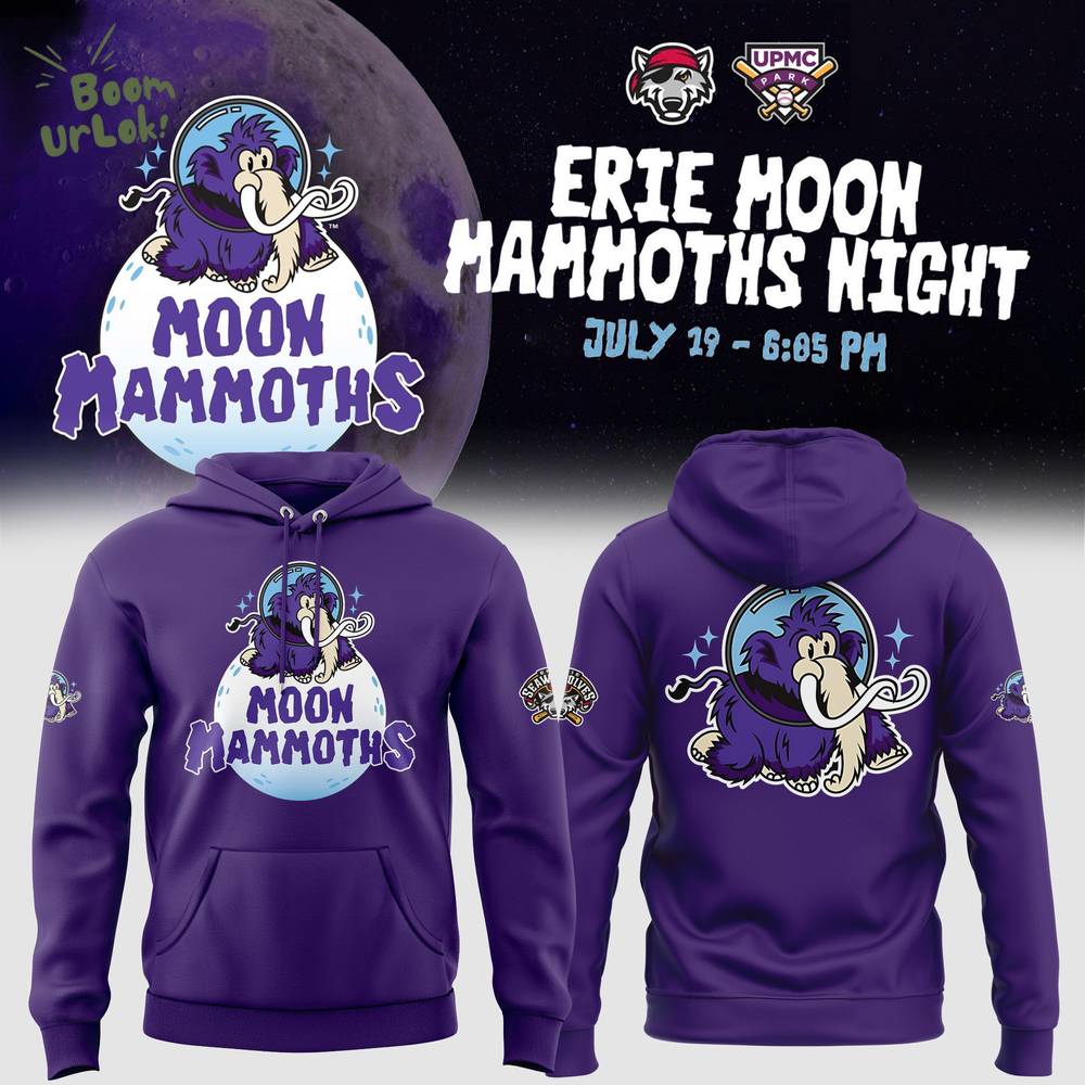 Erie SeaWolves x Erie Moon Mammoths Night Hoodie 2025 Erie SeaWolves x Erie Moon Mammoths Night Hoodie 2025
