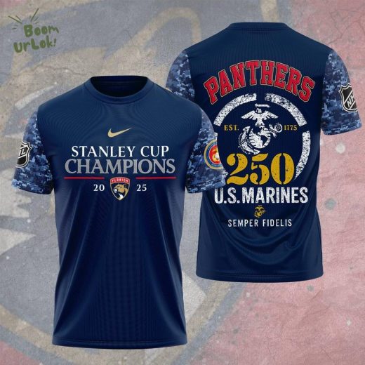 Florida Panthers | Premium U.S.M.C 250 Years Semper Fi 3D Tshirt