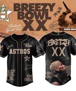 Houston Astros x Chris Brown Breezy Bowl XX World Tour 2025 Jersey Editions Limited Black