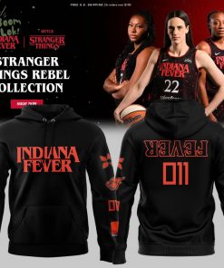 Indiana Fever Stranger Things Rebel Swingman Limited Edition Black Hoodie