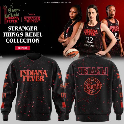 Indiana Fever Stranger Things Rebel Swingman Limited Edition Black SWEATSHIRT