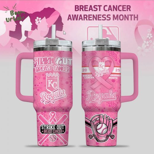 Kansas City Royals Breast Cancer Awareness Tumbler With Handle