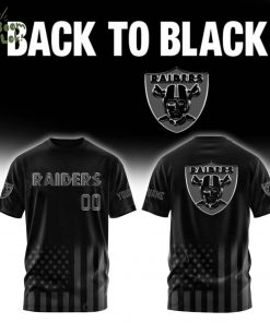 Las Vegas Raiders x Back To Black Football 3D T-Shirt Limited 2025-3D Unisex T-Shirt