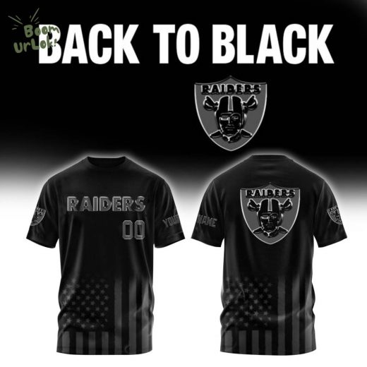 Las Vegas Raiders x Back To Black Football 3D T-Shirt Limited 2025-3D Unisex T-Shirt