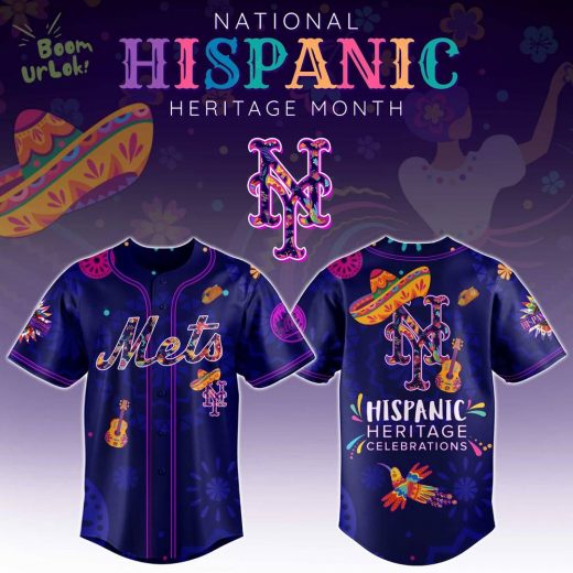 Limited Edition 2025-New York Mets x National Hispanic Heritage Month-3D Baseball Jersey